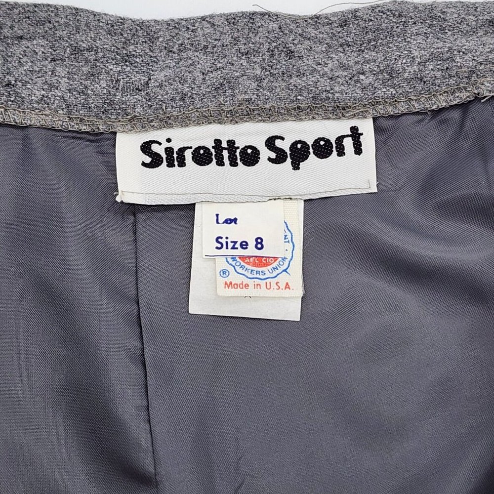 Vintage Sirotto Sport Gray Skirt Made in USA Size 8 - Picture 3 of 4